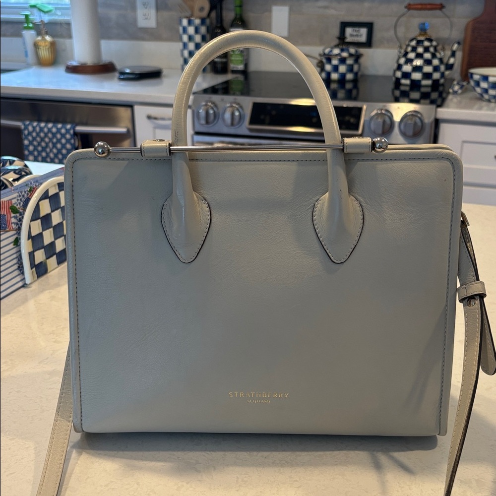 Strathberry Midi Tote in Vanilla